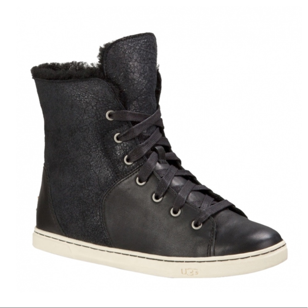 UGG Women's Croft Luxe Sneaker Boots Black Size 9